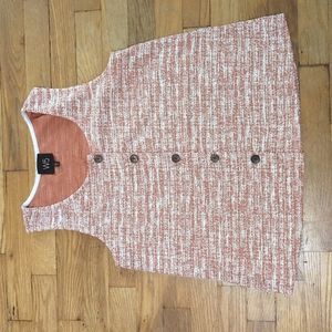W5 rust and cream, button down tank